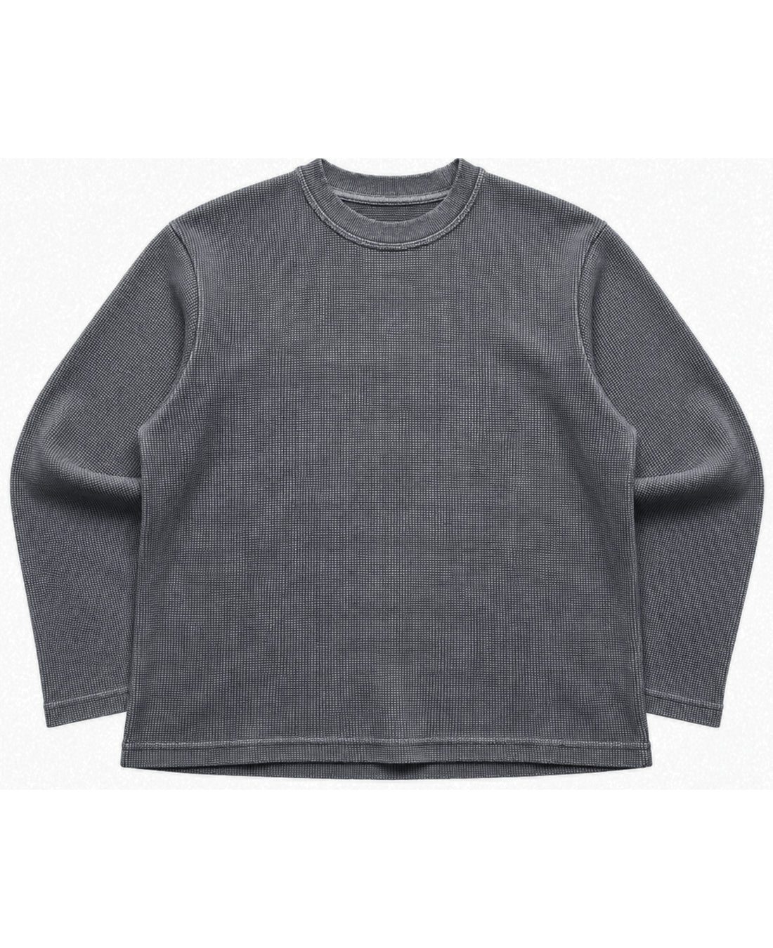 Full Sleeve Waffle Knit Oversized Tee