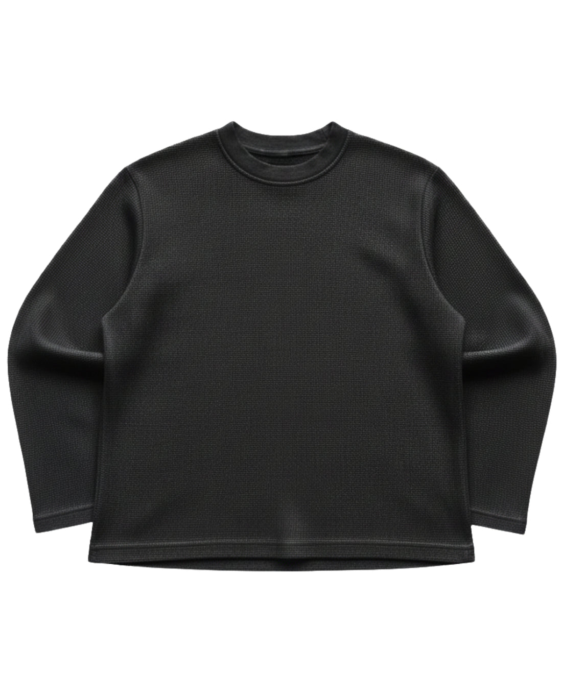 Full Sleeve Waffle Knit Oversized Tee