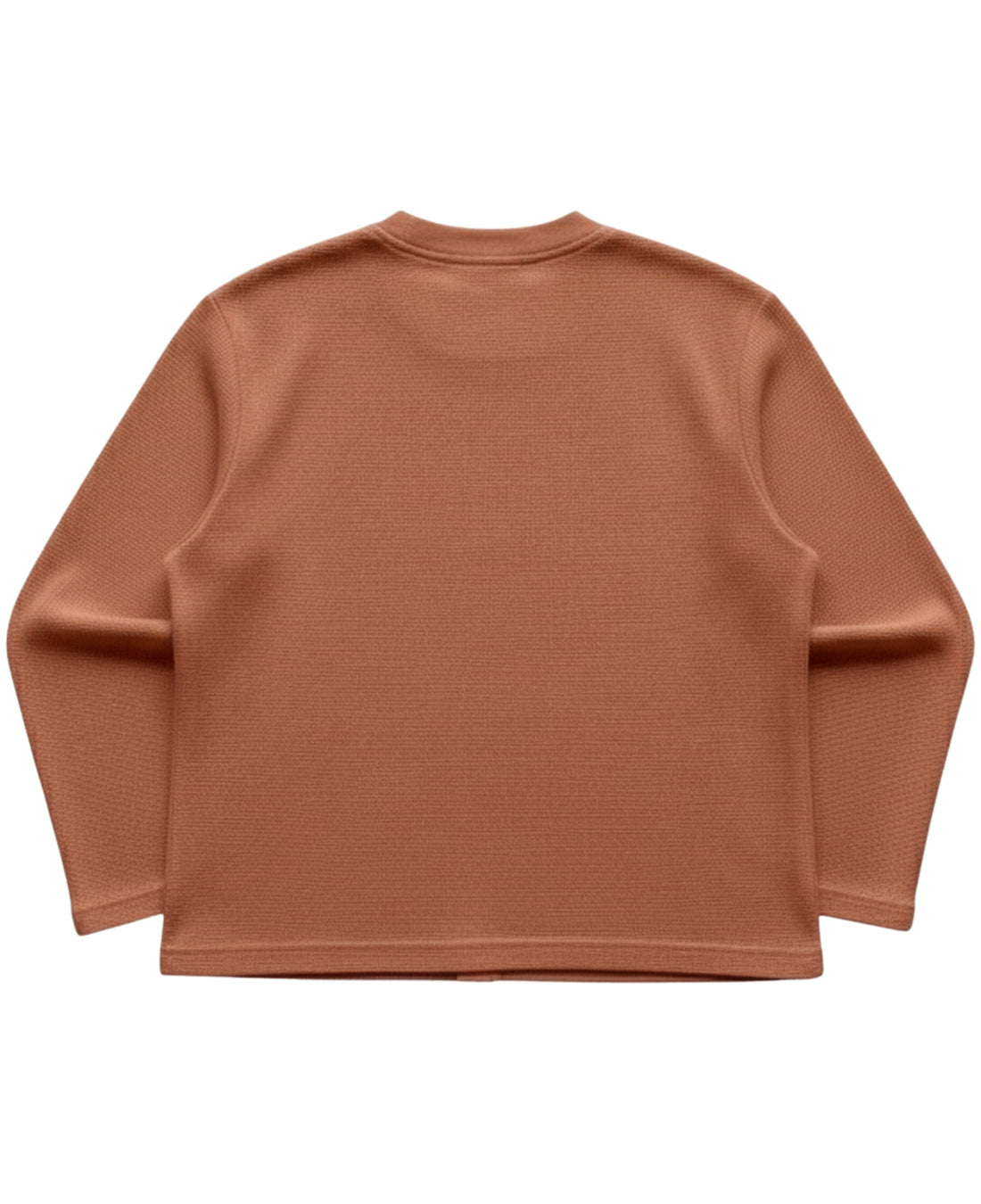 Full Sleeve Waffle Knit Oversized Tee