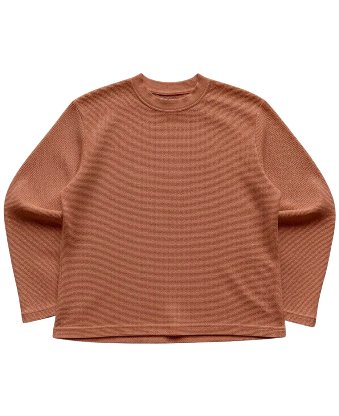 Full Sleeve Waffle Knit Oversized Tee