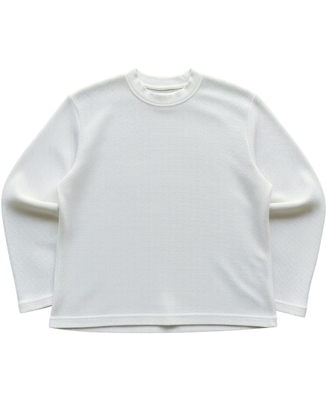 Full Sleeve Waffle Knit Oversized Tee