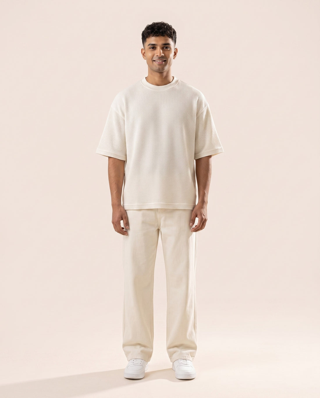 Waffle Knit Oversized Tee